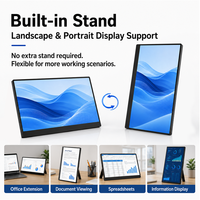 Moniteur portable sans fil GetMi Factory 15,6 pouces avec prise en charge de la lecture multimédia, lecteur USB, écran FHD IPS, connexion téléphonique sans fil