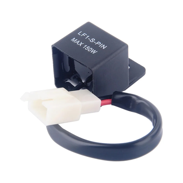 2Pin Electronic LED Flasher Relay 12V Universal Motorcycle Motor Turn Signal Bulb Hyper Flash Switch