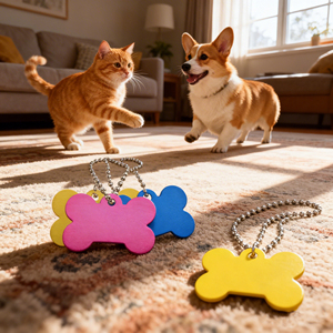 Custom Shape Blank Metal <strong>Dog</strong> <strong>Tag</strong> Sublimation Aluminum Pet <strong>Collar</strong> <strong>Name</strong> Id <strong>Tag</strong> - Product Image 2