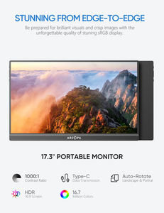 Écran IPS de 17.3 pouces à double écran UHD, écran portable 60Hz avec USB de type C HD <span class=keywords><strong>MI</strong></span>, vente en gros - Product Image 3