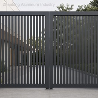 Portails de jardin en aluminium thermolaqué robustes, anti-rouille, anti-corrosion, avec modélisation 3D pour l'aménagement extérieur
