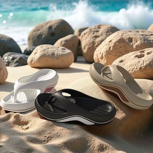 French Elegant Pearl Decorated Flat slippers Ladies Comfy Soft Bottom Breathable <b>Beach</b> slip on <b>Shoes</b> Outdoor Walking - Product Image 1