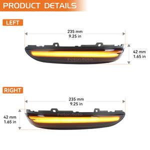 FetonAuto Factory 2 Pezzi Indicatore di Direzione Dinamico a LED per Specchietto Retrovisore per Peugeot 208 2008-2020 e <span class=keywords><strong>Citroen</strong></span> <span class=keywords><strong>C3</strong></span> - Product Image 3
