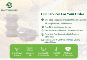 Compostable pfas miễn phí phân hủy sinh học Takeaway hộp Ngô tinh bột Ăn Trưa hộp để đi dùng một lần thực phẩm container - Product Image 5