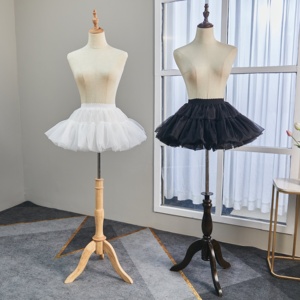 <span class=keywords><strong>Jupon</strong></span> mini crinoline volumineux brodé <span class=keywords><strong>antistatique</strong></span> en tulle 100 % polyester à quatre couches pour Lolita éthéré - Product Image 5