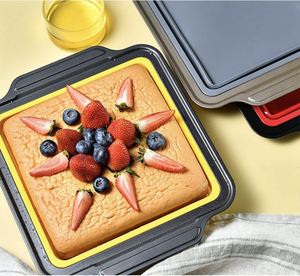 Moules à brownie en silicone antiadhésifs pour gâteaux, pains, tartes, lasagnes avec démoulage facile, forme carrée durable - Product Image 4