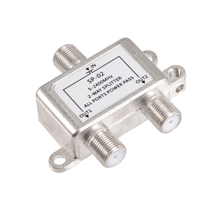 Superbat Divisor de TV de 2 vías 75 Ohm F Conector hembra para cable de satélite Sistema de TV HD <span class=keywords><strong>Antena</strong></span> Amplificador Módem de Internet - Product Image 2