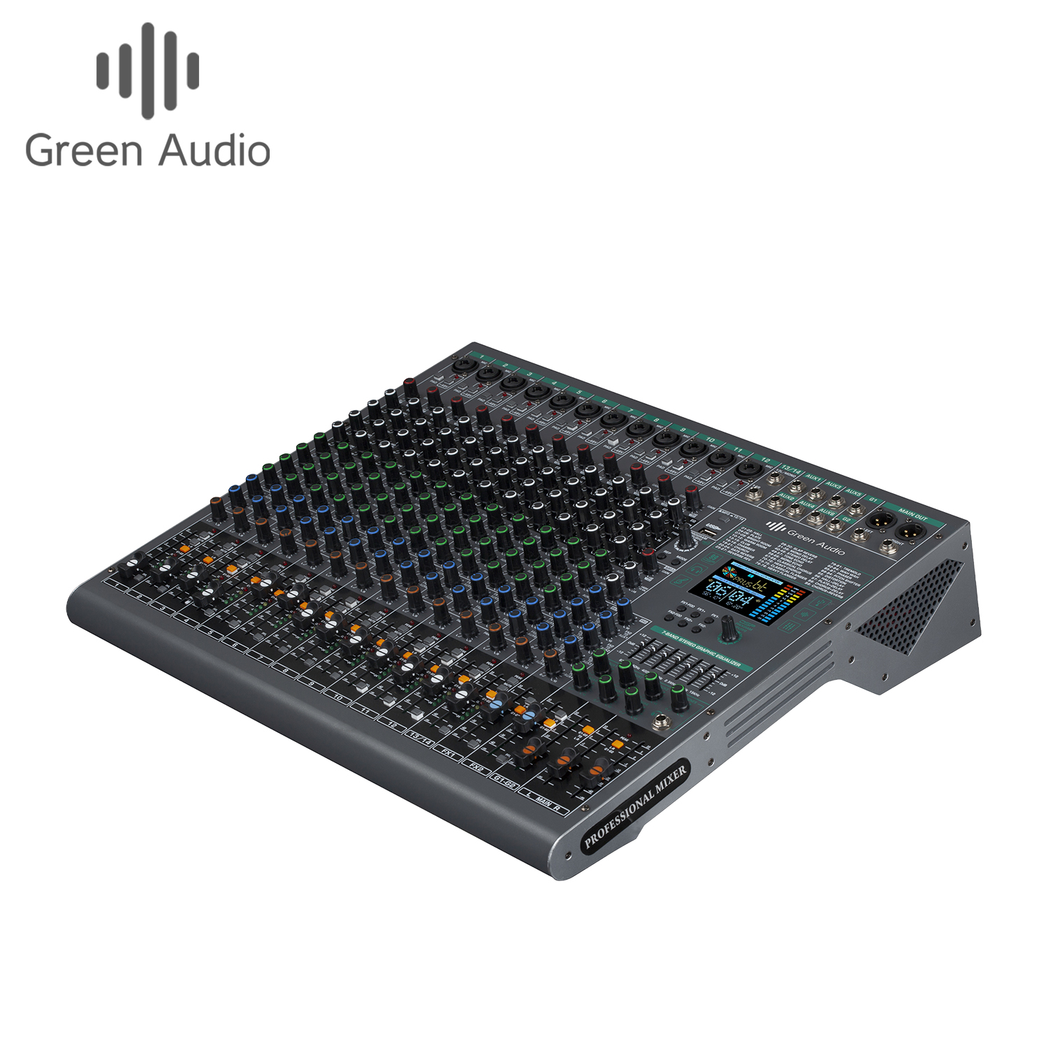 【ジャンク】12in 10out stereo matrix mixer rack-mixers-mx225-angle-