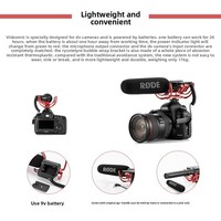 Microphone sans fil Videomic Rycote avec réduction de bruit pour appareils photo reflex numériques, hybrides, téléphones portables et enregistrement de vlogs