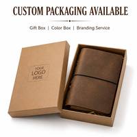 Diario de Viaje de Cuero Recargable Estilo Vintage con Cubierta Grabada con Diseño de Viaje al Redor del Mundo, Logotipo Personalizado, Venta al Por Mayor