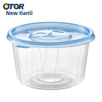 Bol d'emballage jetable en plastique PP transparent OTOR/Xintianli avec couvercle, logo personnalisé, boîte à lunch de qualité alimentaire pour vente en gros