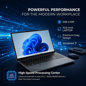 Nouvel ordinateur <span class=keywords><strong>portable</strong></span> pour étudiants de 15,6 pouces, Intel N95 Quad Core, 16 Go de RAM, 512 Go de SSD, Windows 11 Business, <span class=keywords><strong>portable</strong></span>, écran FHD IPS - Product Image 2