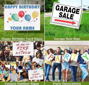 Usine personnalisée <span class=keywords><strong>en</strong></span> <span class=keywords><strong>gros</strong></span> lettre <span class=keywords><strong>en</strong></span> plastique ondulé sac <span class=keywords><strong>Coroplast</strong></span> vierge 24x18 panneaux de vente de cour réfléchissants publicité avec piquets - Product Image 3