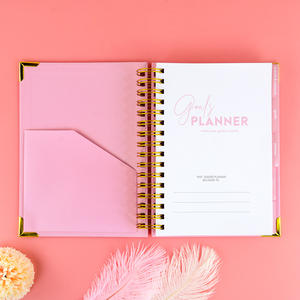 Agenda/Diario/Planificador Semanal, Mensual y Diario con Espiral, Cubierta de Papel Rosa, con Separadores, 100 Páginas, Logotipo Personalizado, Superventas - Product Image 3