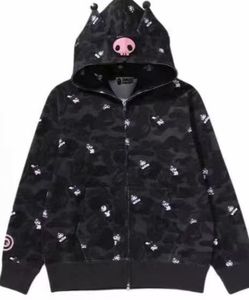 <span class=keywords><strong>Sudadera</strong></span> con capucha Bapaes 2026 con cremallera completa, estilo Y2K, con diseño de tiburón, para hombre y mujer, 100% algodón, ropa urbana de alta calidad 1.1 - Product Image 3