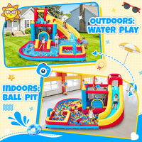 Parc aquatique gonflable FBSPORT, toboggan aquatique, château gonflable, équipement de jeux aquatiques, parcours d'obstacles pour enfants