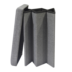 <span class=keywords><strong>Bailey</strong></span> diseño de botón de tela plegable de almacenamiento otomana - Product Image 2