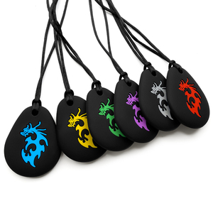 สร้อยคอซิลิโคนรูปมังกรสำหรับเด็ก - ของเล่นเสริมพัฒนาการแบบเคี้ยวได้สำหรับเด็กหญิงและเด็กชาย - Product Image 5