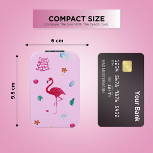 Square Design Foldable PU Leather Cosmetic <b>Compact</b> Pocket <b>Mirror</b> - Product Image 3