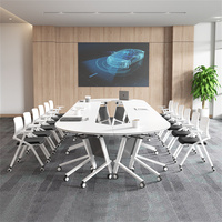 Table de réunion pliante de bureau, mobilier de bureau universitaire, design simple, vente chaude, luxe, modulaire, commercial, hôtel, formation