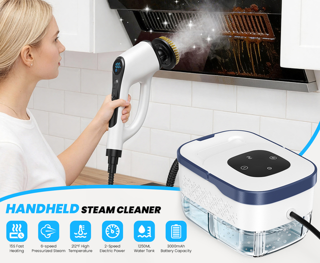2026 New Arrivals Effective Portable Steamer Grease Dirt Clean 6-levels Adjustable All-in-one Steam Cleaner