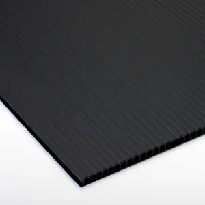 黒Correxバルク段ボールプラスチック4x8シート段ボールPPプラスチック溝付きポリプロピレン中空ボードシート床材用