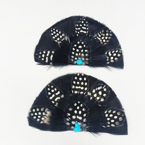 Vendita calda a forma di ventaglio <span class=keywords><strong>cappello</strong></span> di piume decorazione di piume artigianato naturale colorato piuma Fanshaped per cappelli vestito stoffa decorazione - Product Image 5