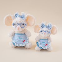 Peluche Mignonne Souris de Boulangerie Parfumée, Jouet en Peluche Souple Chef en Lunettes pour Commandes en Gros aux Magasins de Cadeaux