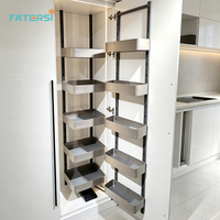 Accessoires de rangement pour cuisine : Organisateur coulissant pour garde-manger, panier en fil métallique à 5 niveaux pour armoire de cuisine