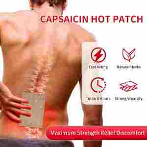 고추냉이 핫 통증 완화 패치 - 타이거밤 디자인 운동선수용 근육 지원 - Product Image 4