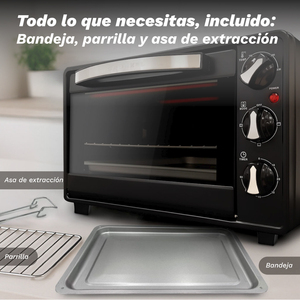 Forno Elettrico Multifunzione da Banco 23L 1600W Nero - Product Image 4