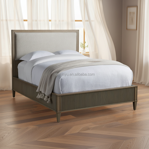 MYHOME 2026 Cadre de <span class=keywords><strong>lit</strong></span> <span class=keywords><strong>double</strong></span> en bois massif de chêne, design classique français, mobilier de chambre de haute qualité, style hôtelier moderne - Product Image 2