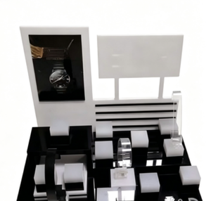 Support d'affichage multifonctionnel personnalisé en acrylique pour figurines, support de comptoir à lumière LED pour montres, parfums, mini-jouets, couleur et logo OEM - Product Image 2