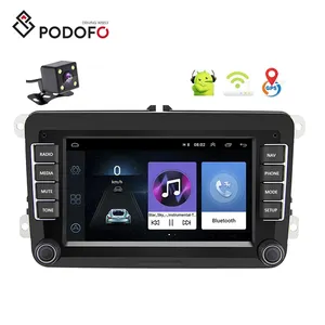 Podofo วิทยุในรถยนต์ Android 10,วิทยุติดรถยนต์7 ''2 Din GPS สเตอริโอ BT FM สำหรับ VW/Passat/polo/GOLF 5 6 /Touran + กล้องหลัง