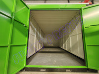 Conteneur pliable à toit isolé de 20 pieds, une porte à l'extrémité, imperméable, pliable, à assembler, conteneurs mobiles pour le stockage personnel