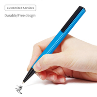 Stylo à bille en métal aluminium nouveauté coloré carré avec logo personnalisé Design unique avec stylo torsadé de 1.0mm de largeur d'écriture à utiliser