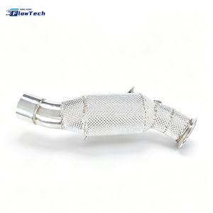 ท่อลงแรงดันสูงสำหรับ BMW N55 3.0T รุ่น 535i F10 X5 F15 X6 F16 ผลิตจากสแตนเลส 304  ระบบไอเสียมาตรฐานยูโร 5 แบบ 200 เซลล์ เพิ่มประสิทธิภาพ - Product Image 3