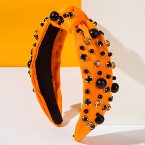 Diademas de Halloween para Mujer, Tela Coreana Anudada con Detalles de Diamantes de Imitación y Perlas - Product Image 5