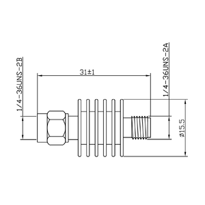 Nuevo estilo de moda popular Atenuador fijo Rf Atenuador fijo coaxial resistente al desgaste - Product Image 1
