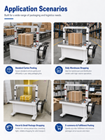 Machine d'emballage électrique automatique pour cartons et articles ronds avec bande PP de 5 mm, prête à être expédiée
