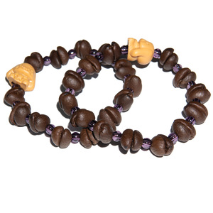 Cuentas sueltas de granos de café naturales reales para hacer joyas con cuentas DIY, cuentas de granos de café con agujeros para collar de pulsera - Product Image 5