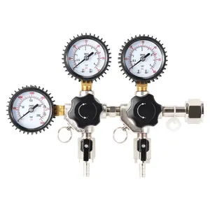 New Design CO2 Regulator with Two Outlet Pressure Gauge CGA320 Home Brewing Regulator