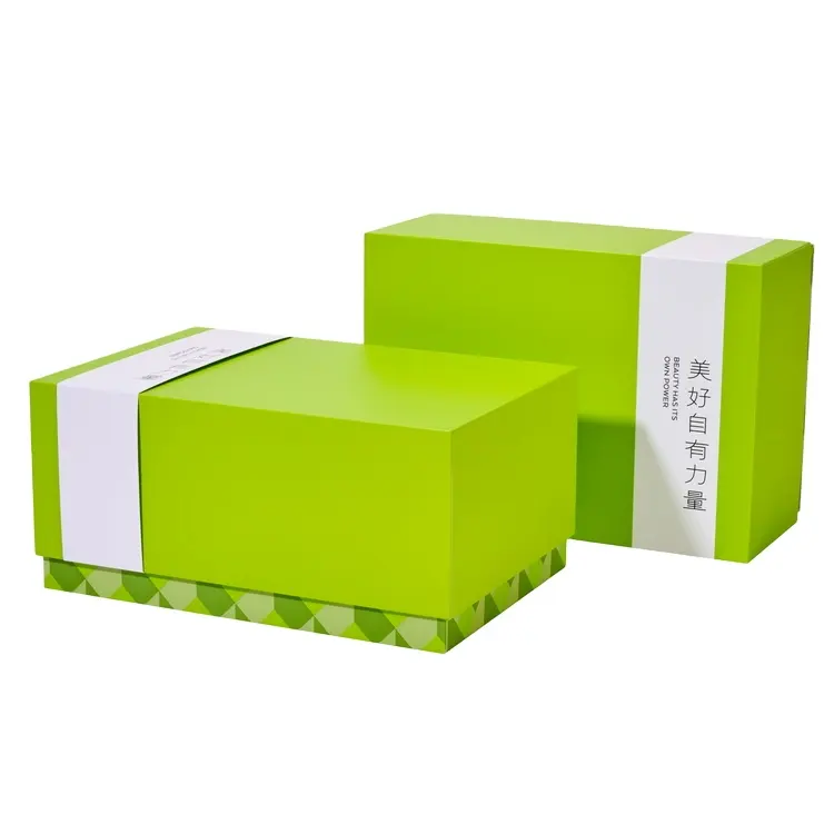 Factory Custom Logo Green Luxury Cardboard Tea Food Packaging Gift Box