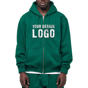 Ventes chaudes, sweat-shirt décontracté à épaules tombantes, zippé, surdimensionné pour homme, mode américaine, sweat-shirt zippé ample et lourd pour homme, veste - Product Image 6