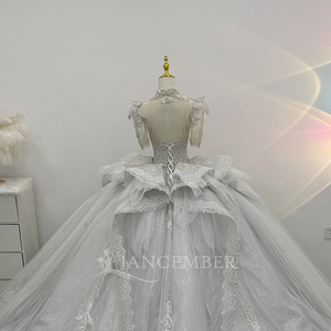 Magnifique robe de bal longue perlée, robes de mariée en tulle, robes de mariée Lsjj54 - Product Image 4