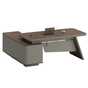Bureau de direction moderne en bois avec tiroirs pour le travail à domicile, idéal pour les secrétaires, les cadres et les PDG – Mobilier de luxe - Product Image 4