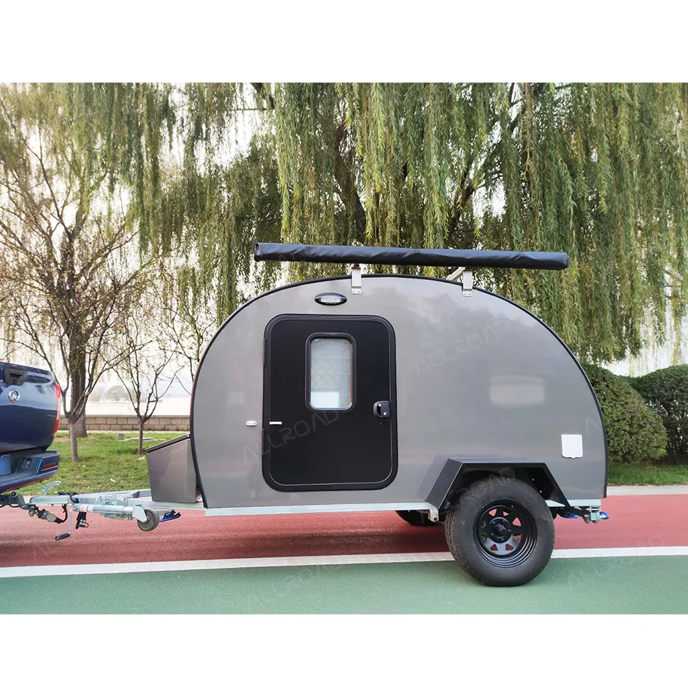 Goedkoopste Aluminium Mini Caravan Teardrop Camper 4 Persoon Teardrop Trailer Camper