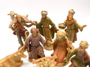 Crèche de Noël vintage sur mesure en gros, figurines religieuses de Noël, Marie, Joseph, le bébé Jésus pour la décoration de Noël - Product Image 2