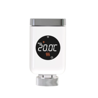 Vanne thermostatique intelligente pour radiateur (TRV) avec grand écran LCD, ultra basse consommation, Zigbee Tuya, programmable hebdomadaire, pour appartement hydronique