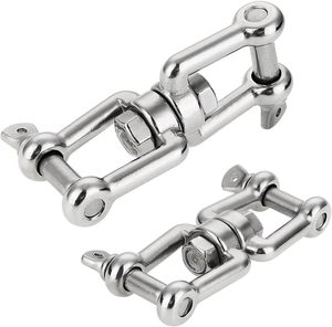 Đánh bóng 316 Marine lớp thép không gỉ xoay thuyền Neo Chuỗi nối đôi còng Hàm Hàm Hàm 1/4 5/16 3/8 1/2 inch kích cỡ - Product Image 2